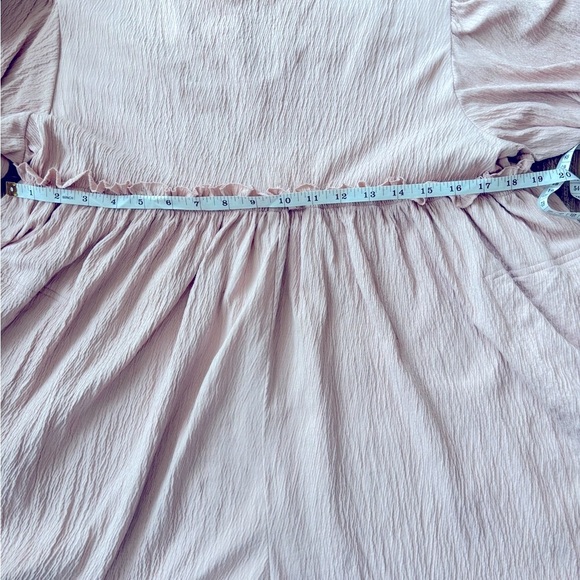 MABLE ROSE COLOR ROMPER FRILLY SIZE S FRINGE HEM PEASANT SLEEVES DEEP POCKETS - Picture 11 of 15